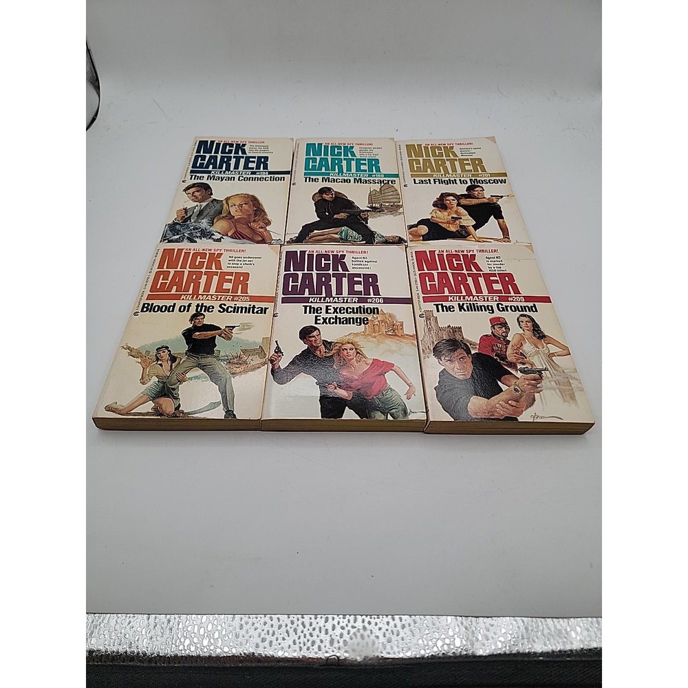 Nick Carter Killmaster #194 198 201 205 206 209 Vintage Spy Paperback Good